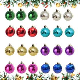 Xh-sdq-24-fba Art Studio 1.2 Inches Colorful Home Christmas Ball Ornaments Set 24 Colored