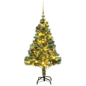 Artificial Christmas Tree 721012278189 150 Leds&ball Set&flocked Snow 47.2 Inch