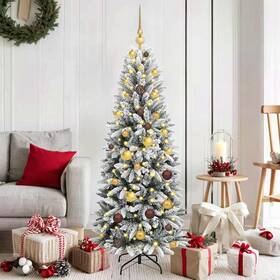 Artificial Christmas Tree 721288989901 With 150 Leds White 59.06 In