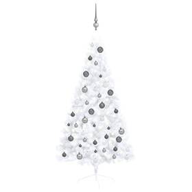Artificial Half Christmas Tree White Pvc 720286497425