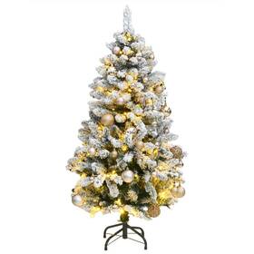 Artificial Hinged Christmas Tree 721012278332 150 Leds And Ball Set 59.1 Inch