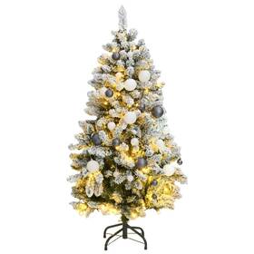 Artificial Hinged Christmas Tree 721012278417 150 Leds And Ball Set 59.1 Inch