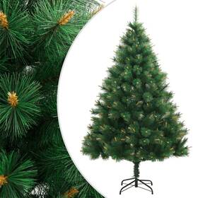 Artificial Hinged Christmas Tree Green Pvc Pe Iron 721012117891 82.7 In