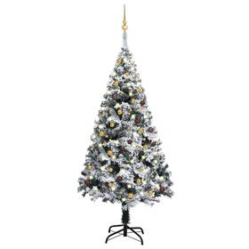 Artificial Pre-lit Christmas Tree Ball Set Green 720286499078 With 70.9 Inch Pvc