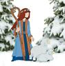 As-ie-5829 Large Colorful Christmas Nativity Shepherd And Lambs Heavy 780437473003