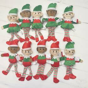 Ashland 191518350210 Nwt Elf Plush Lot 12 Inch Christmas Holiday Decorations 10 Elves Decor Craft