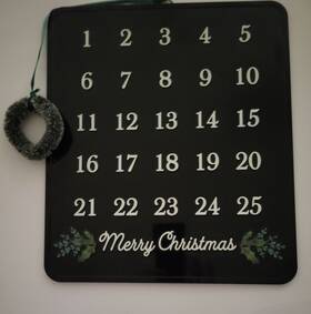 Ashland 195158237252 Holiday Pines Christmas Countdown Metal Wall Decor- New