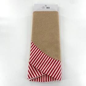 Ashland 195158536751 Nwt Burlap Fabric Red White Striped 48 Inch Round Christmas Tree Skirt Farmhouse
