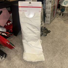 Ashland 195158536867 White Faux Fur Plush Christmas Tree Skirt 48inch Brand New