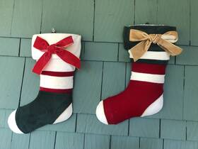 Ashland 195158557565 Set Of 2 Christmas Stockings Wall Pockets Holiday Decor New With Tags