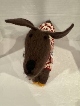 Ashland 522469 Dachshund Winter Christmas Dog Tabletop Decor Alpine Alps New