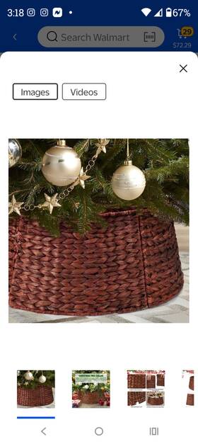 522903 Ashland Wicker Christmas Tree Collar / Skirt 26 Inch Round Approx 11 Tall Nwt