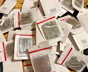 699928 Ashland 42 Packs Large Silver Christmas Ornament Hooks Tree Hangers Metal Holiday New