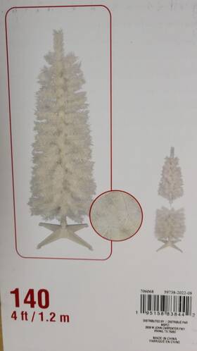 706068 Ashland 4ft White Tree With Stand 2pc Christmas Valentines Easter Holiday