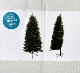 At Home 197154062029 6.5ft Unlit Classic Fir Half Tree Christmas 45 Inch Diameter