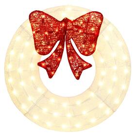 E496900 Atdawn 26 Inch Christmas Wreath Outdoor Decoration Lighted Xmas W