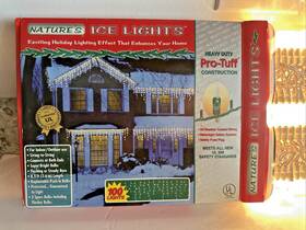 Atico 012495297926 Vintage 100 Icicle String Lights Christmas Indoor Outdoor 8.5 Ft Flash Or Steady