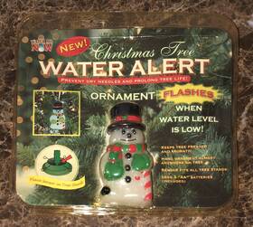Atico 012495850527 Christmas Tree Water Alert Snowman Ornament Flashes When Is Low New