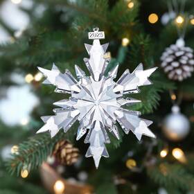 Cs-2024 Audoss 2025 Annual Edition Snowflake Clear Crystal Christmas Ornament Large Snowfla