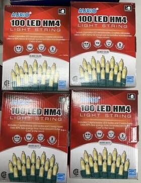 Aurio 850000215740 Hm4 Long Life Christmas Light String 100 Led Warm White