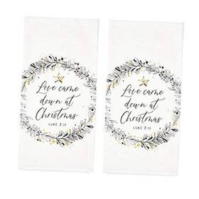 G6152 Autom Christmas Hand Towels For Kitchen Bathroom Holiday Home Decor Set Of 2