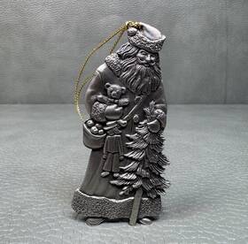 Avon 015012816662 1993 Pewter Father Christmas Santa Claus Ornament