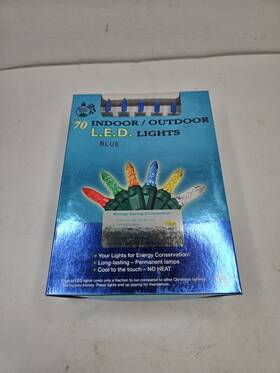 B.i.c. 605393076047 Led Indoor Outdoor Set Of 70 Blue Lights Christmas By Ltd New In Box Nos