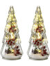 B097rf38s7 Costyleen Christmas Ornaments Set Tower Shaped Glass Xmas Tree