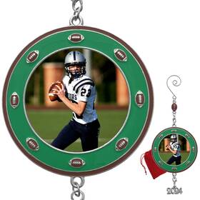Banberry Designs 794580029499 Football Photo Christmas Ornament Dated - Keepsake Sports Player Team 2024 Pi