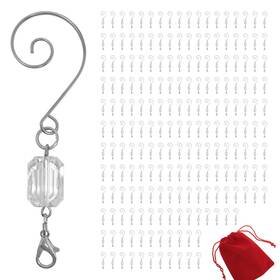 Banberry Designs B08n1knpqb Clear Acrylic Silver Ornament Hooks For Christmas Tree