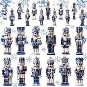 Sij-barydat-2868 Barydat 36 Pcs Christmas Nutcracker Ornaments For Tree Blue And Multi Color