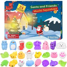 Battop 889574007994 Advent Calendar 2024 Christmas 24 Days Mochi Animals Squishy Toys For Kids To