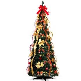 Bbto-trees-ws23 Bbto 6 Ft Christmas Tree Pop Up Pre Lit With Lights Artificial Prelit Decorated