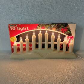 Beacon 024202019783 Vintage Christmas Mini Candolier 10 Clear Lights Candles Window Sill