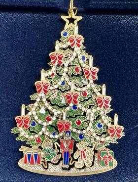 57172 Beacon Design Chemart Christmas Tree Ornament Metal Boxed Made In Usa