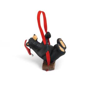 Bearfoots 638713454041 Black Bear Christmas Ornament Inch Swing By Jeff Fleming Rustic