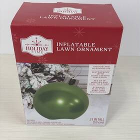 Io-23 Beautyflower 799355847797 Holiday Time Inflatable Lawn Ornament Oversized Christmas Tree Ball 21 Inch New