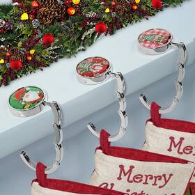 Xmas-hooks-1 Beavoing Christmas Stocking Holders For Mantle Set 3 Upgrade Non-slip Fireplace Garlan