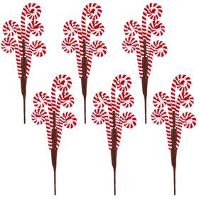 Gre-beeveer-0763 Beeveer 6 Pcs Christmas Tree About 11.81 X 5.51 0.39 Inches Red And White