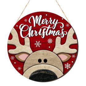 Gre-beeveer-5418 Beeveer Christmas Reindeer Door Decor Wreath For Front Cute Ro