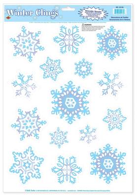 22132 Beistle 3 Pieces Winter Crystal Snowflake Christmas Decoration