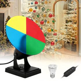 Benut 694685568315 Color Wheel For Christmas Tree With Adjustable Brightness And E27 Led Spotlight