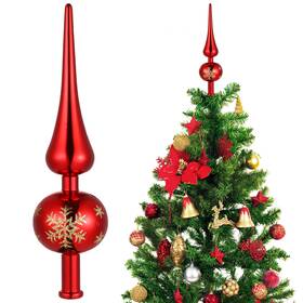 Q60i21a331e8h5c14htgp2qhl Besportble Christmas Tree Topper - Finial Plastic 23.00x6.00x6.00cm Red