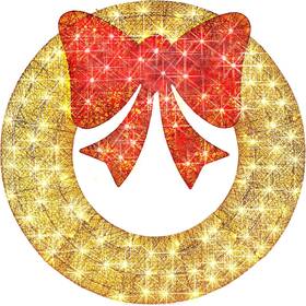 Best Choice Products 445023586538 36in Pre-lit Outdoor Christmas Wreath Decoration Led Metal