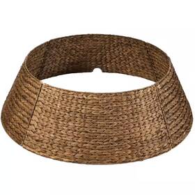 Best Choice Products 445040686686 24 Inch Chestnut Woven Hyacinth Christmas Cellulose Tree Collar With Cord Cut-out
