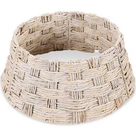 Best Choice Products 744110320671 24 Inch Basket Woven Hyacinth Christmas Cellulose Tree Collar Skirt Accessory Wi