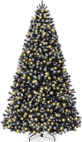 Best Choice Products 842957172764 Artificial Frosted Christmas Tree 6ft Premium Pre-lit Real