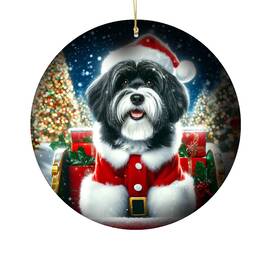 Dcr71478 Best Of Breed Tibetan Terrier Christmas Tree Porcelain Ornament