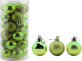 Bestjybt 24pcs 1.57inch Small Christmas Ball Ornaments Shatterproof