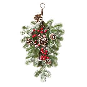 90539s097ubkuuqykj5jqx0k Bestoyard Artificial 21.7in Christmas Teardrop Swag Pine And Pinecone Teardro